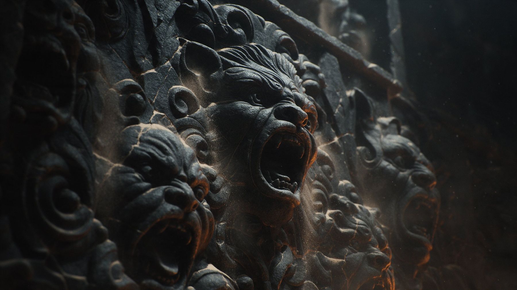 Location plate: The carved wall